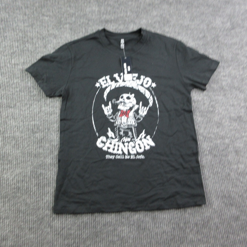 El Viejo Chingon Shirt Mens M Black Cotton PFR New York Graphic Tee NWT